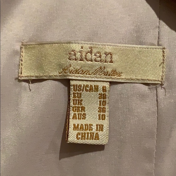 Aidan Mattox Cream Sequin Cocktail Dress. - Picture 3 of 3